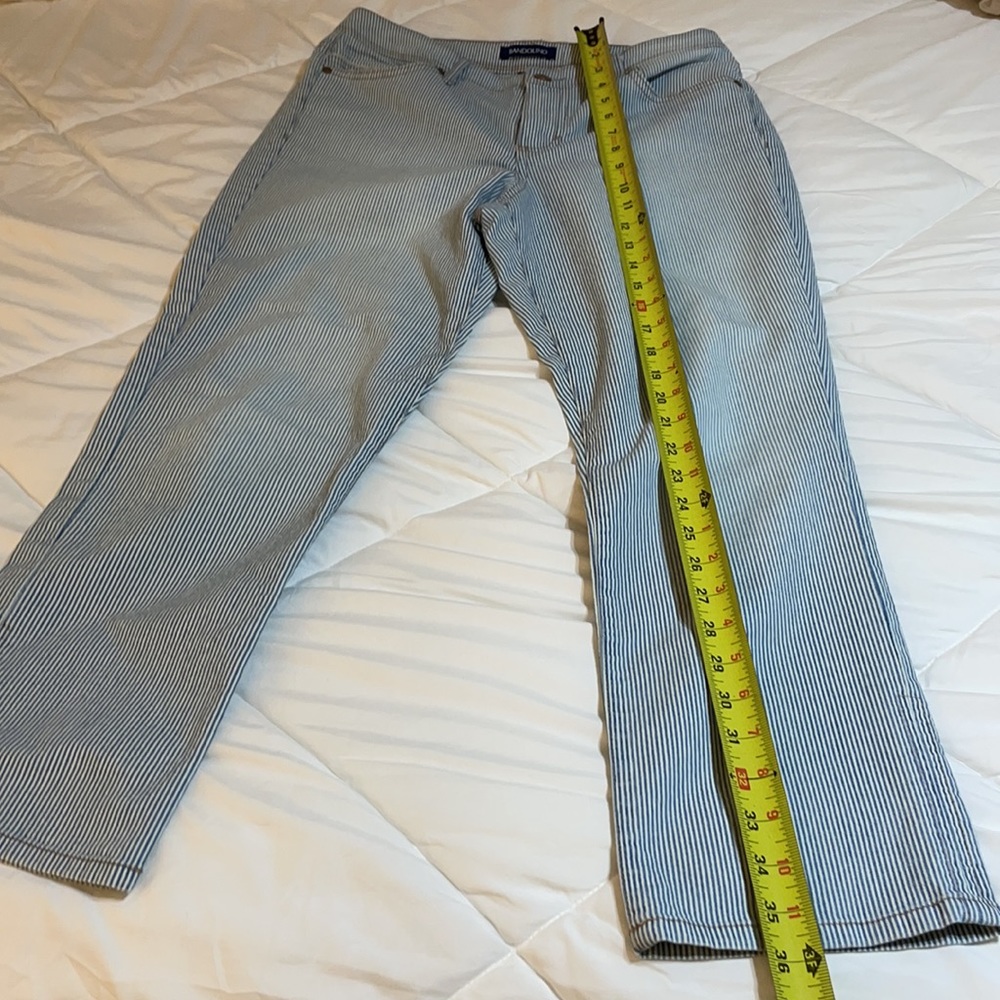Bandolino Women’s SZ 6 Karen Boyfriend Striped 5 Pocket Ankle Jean - Picture 4 of 13